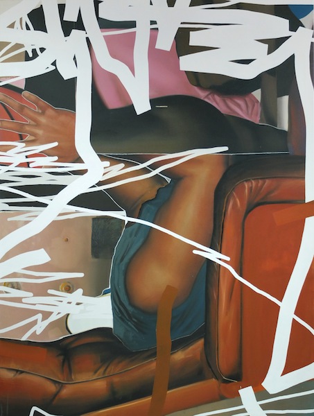 Sebastian Menzke: play, 2018, oil on canvas, 200 x 150 cm 

